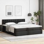 VidaXL Cadre de lit ottoman avec matelas noir 160x200 cm similicuir