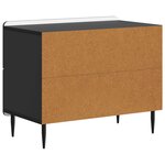 vidaXL Cabinet de chevet Noir 62 x 34 5 x 49 5 cm Bois d'ingénierie