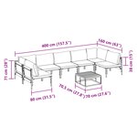 vidaXL Ensemble de canapé de jardin 8 Pièces Anthracite Acier