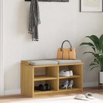 vidaXL Banc de couloir SANDNES 87x40x50 cm bois de pin massif