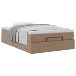 VidaXL Cadre de lit ottoman et matelas cappuccino 120x200cm similicuir