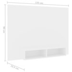 vidaXL Meuble TV mural Blanc 135x23 5x90 cm Aggloméré