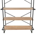 vidaXL Bibliothèque Bois de sapin massif et acier 120x42x180 cm