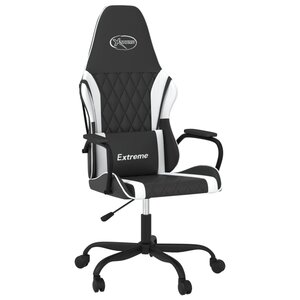 vidaXL Chaise de jeu Noir et blanc Similicuir