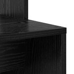 vidaXL Bureau d'ordinateur en chêne noir Chêne noir Bois massif  MDF