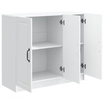 vidaXL Buffet Blanc 89 x 34 5 x 77 cm Bois d'ingénierie