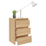 vidaXL Table de chevet Chêne sonoma 40x35x62 5 cm bois d'ingénierie