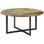 vidaXL Table à manger 150x75 cm Bois massif de récupération