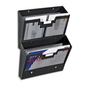 Corbeille à courrier murale Eco-line - Noire (paquet 6 unités)