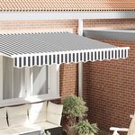 vidaXL Bande de auvent Anthracite et blanc 2.3 x 0.2 m Toile