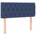 vidaXL Sommier à lattes de lit avec matelas Bleu 100x200 cm Tissu