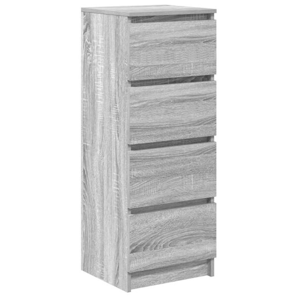 vidaXL Buffet sonoma gris 37 5x35x99 cm bois d'ingénierie