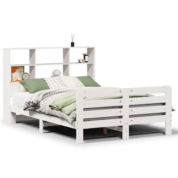 vidaXL Cadre de lit sans matelas blanc 120x200 cm bois de pin massif