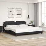 vidaXL Cadre de lit avec LED sans matelas noir 200x200 cm