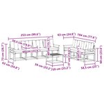 vidaXL Ensemble de canapés d'extérieur 8 Pièces Blanc et Beige