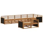 vidaXL Ensemble de canapés d'extérieur 8 Pièces Naturel