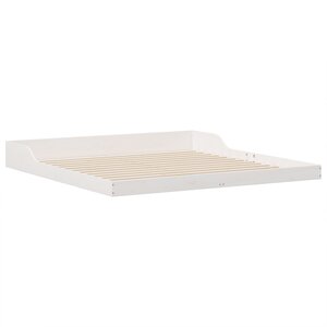 vidaXL Cadre de lit Blanc 180 x 220 cm Bois massif en pin