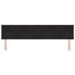 vidaXL Tête de lit Montage mural Géométrique Noir 200 cm Velours