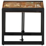 vidaXL Table basse multicolore 40x40x35 cm bois de récupération massif