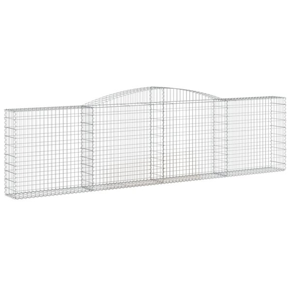 vidaXL Panier de gabions arqué 400x30x100/120 cm Fer galvanisé