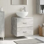 vidaXL Vanité de lavabo mural Gris béton 49 5 x 41 x 64 5 cm