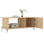 vidaXL Table basse chêne sonoma 90x50x40 cm bois d'ingénierie