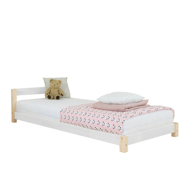 Lit enfant DREAMY 90 x 200 - blanc et naturel