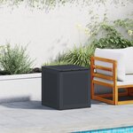 vidaXL Boîte de Rangement Anthracite 55x53x57 cm PP