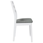 vidaXL Chaises à manger coussins 2 Pièces blanc bois massif caoutchouc