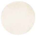 vidaXL Tapis en Peau de Mouton Synthétique Blanc 80 x 80 cm Polyester