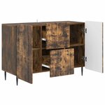 vidaXL Buffet Chêne fumé 89 x 34 5 x 62 cm Bois d'ingénierie