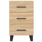 vidaXL Table de chevet chêne sonoma 40x40x66 cm bois d'ingénierie