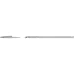 Stylo bille CRISTAL SHINE Pointe Moyenne 1 mm Noir Corps Argent x 3 BIC