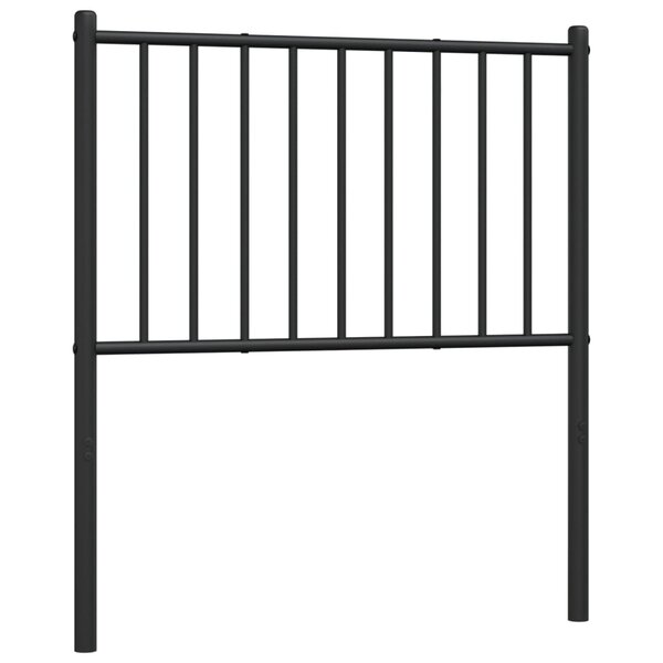 vidaXL Tête de lit métal noir 80 cm
