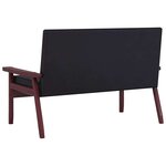 vidaXL Canapé à 2 places Noir Similicuir