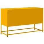 vidaXL Meuble TV jaune moutarde 100 5x39x60 5 cm acier