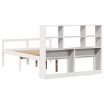 vidaXL Lit bibliothèque sans matelas blanc 120x190 cm bois pin massif