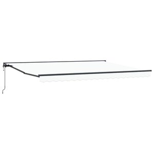 vidaXL Auvent Rétractable Blanc 450 × 300 cm Polyester et métal