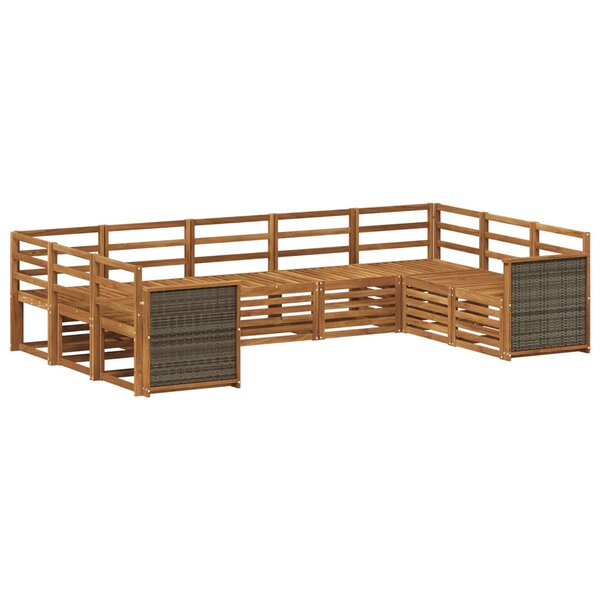 vidaXL Ensemble de canapés d'extérieur 7 pc Naturel