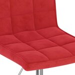 vidaXL Chaises à manger pivotantes lot de 6 rouge bordeaux velours