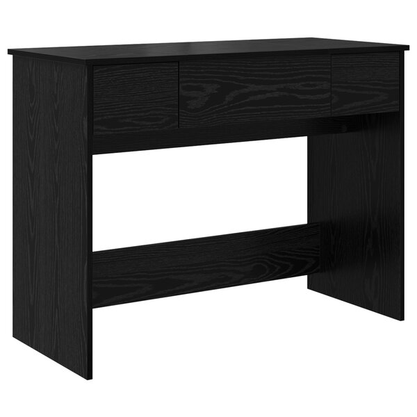 vidaXL Coiffeuse avec miroir Chêne noir 100x45x76 cm