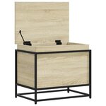 vidaXL Boîte de rangement avec couvercle chêne sonoma bois ingénierie