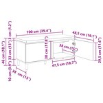 vidaXL Banc d'entrée avec coussin Gris béton 100 x 38 x 46 cm