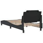vidaXL Cadre de lit sans matelas Zadar noir 90x200 cm similicuir