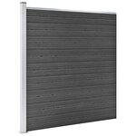 vidaXL Ensemble de panneau de clôture WPC 872x186 cm Noir
