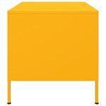 vidaXL Table basse jaune moutarde 68x50x50 5 cm acier laminé à froid