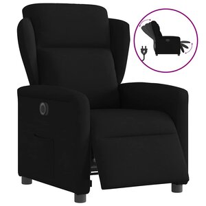 vidaXL Fauteuil inclinable électrique Noir Tissu