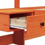 vidaXL Cadre de lit avec tête de lit Marron 120 x 200 cm Pin massif