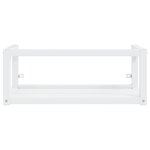 vidaXL Cadre de lavabo de salle de bain mural Blanc 79x38x31 cm Fer