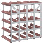 vidaXL Casier à bouteilles pour 20 bouteilles Marron Bois pin solide